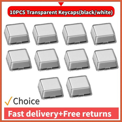 10Pcs Transparent Keycaps Double-layer Keycaps Removable Pap