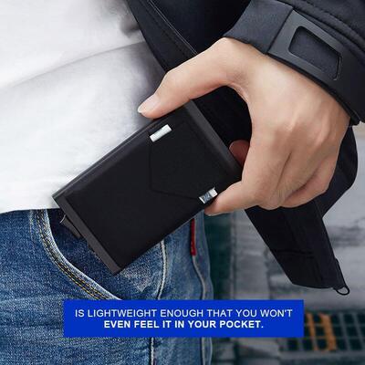 Rfid Smart Wallet Card Holder Metal Thin Slim Men Women Wall