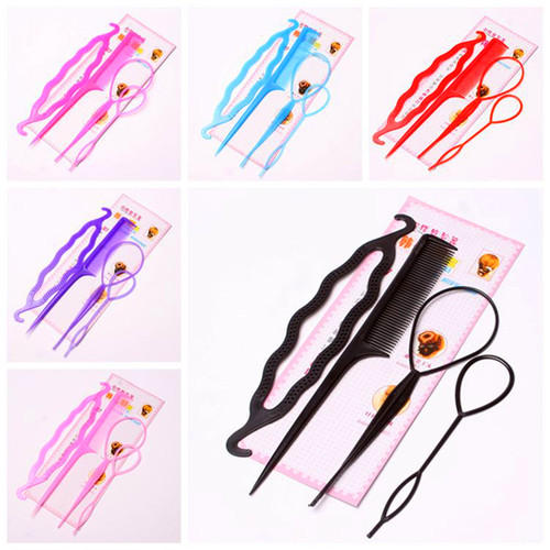 Fashion Salon 2-4pcs/set Women Girls tail Creator Plastic Lo