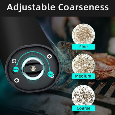 Electric Automatic Mill Pepper And Salt Grinder With Base Se
