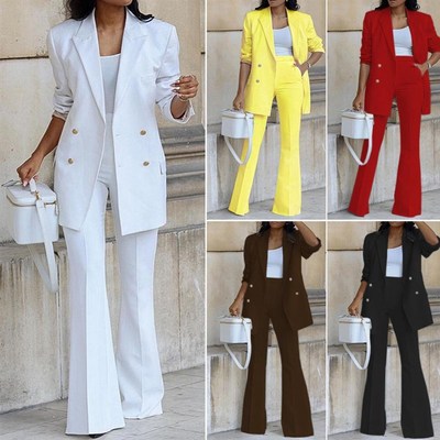 Elegant 1 Set Popular Double Breasted Patchwork Temperament