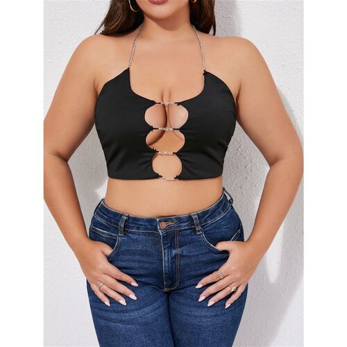 MCFH220531Women Crop Tube ops Lace Mesh Front Slit Strapless