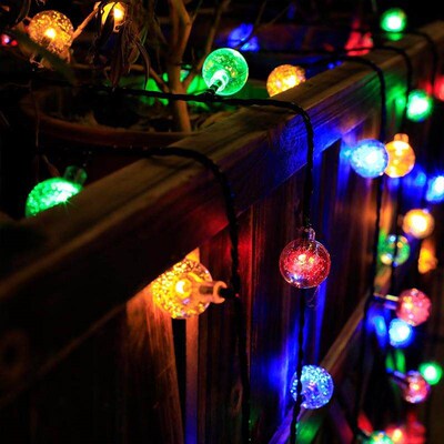 8 Modes Solar Led Bubble Crystal Ball Light Indooor Outdoor