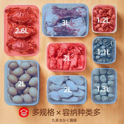Food-Grade Divided Freezer Storage Container + Airtight Lid