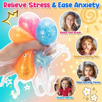 octopus toy Stress Balls Squeeze Sensory Fidget Toys章鱼玩具