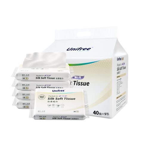 Baby Softening Facial Tissue Napkin Paper Scentless 50Packs