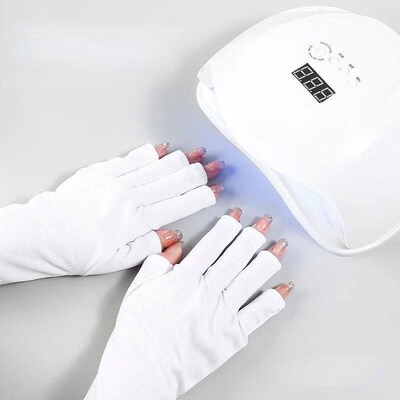 2pcs Anti Nails UV Protection Gloves Led Lamp Radiation Proo