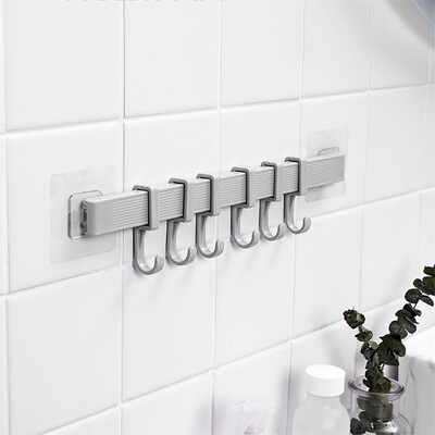 Multifunction Kitchen Storage Hook Cupboard 6 Hook Home Orga