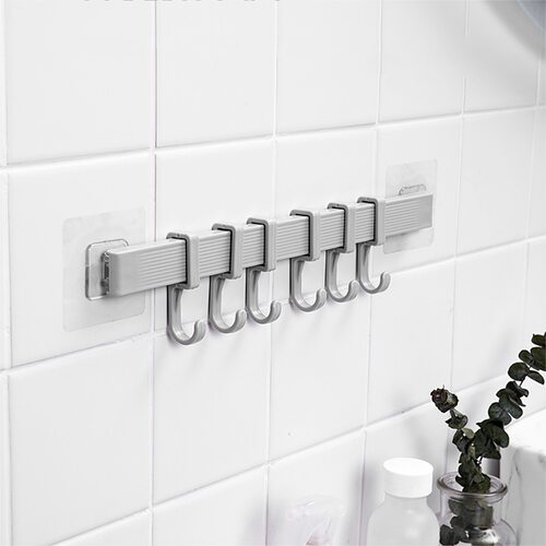 Multifunction Kitchen Storage Hook Cupboard 6 Hook Home Orga