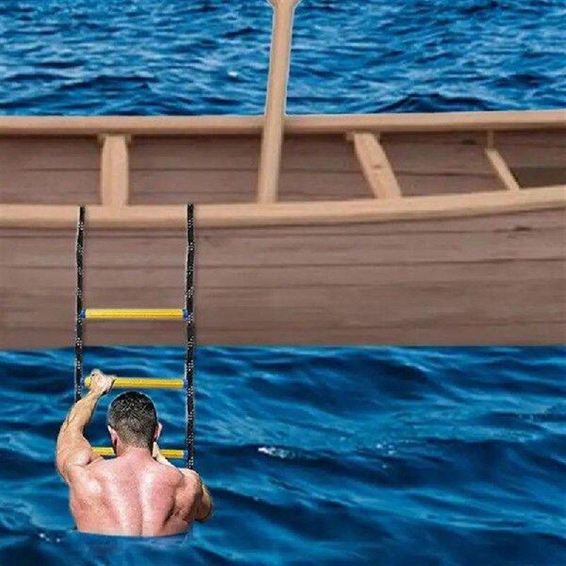 Launching Ladder Boat Folding Ladder Portable Yacht Boat - 实物图