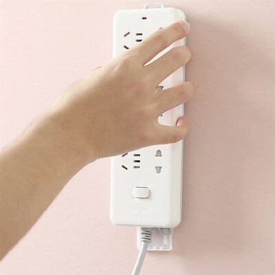 Wall-Mounted Holder Punch-Free Plug Fixer Self-Adhesi