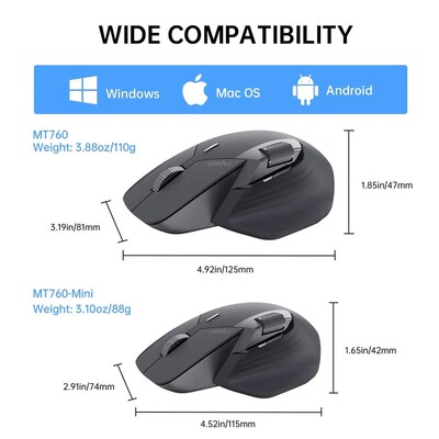 Rapoo MT760/MT760Mini Multi-mode Rechargeable Wireless Bluet