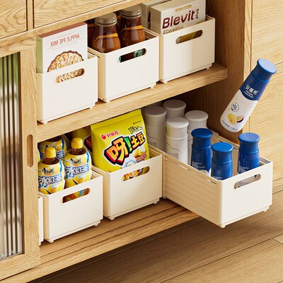 Scalable storage box drawer style organize basket snacks