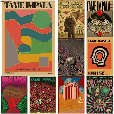 Tame Impala Psychedelic Poster Rock Music Band Kraft Paper P