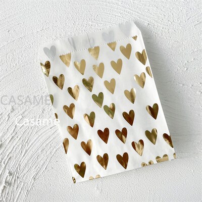 25/50/100pcs Paper Bags at bags Candy Bag Chevron Polka Dot