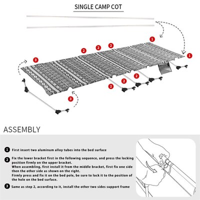 Portable Camping Cot Folding Bed Crib Outdoor Aluminum Alloy