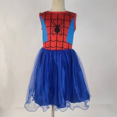 New Spiderman Girl Dressed Kids Clothes Cosplay Costume Dres