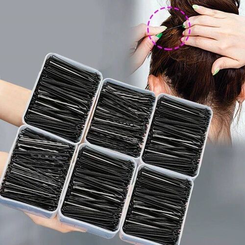 60/240Pcs Black Hair Clips U-Shaped Bobby Pin Invisible Wavy