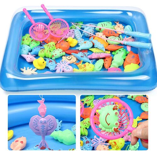 14/16/40pcs Magnetic Fishing Set - Inflatable Pool, Party Mo