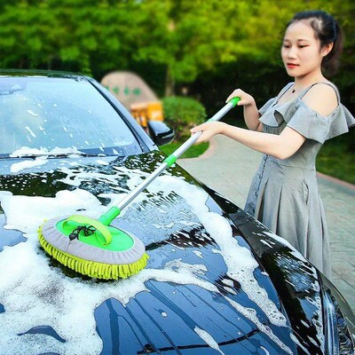 Rotating Car Wash Mop Cleaning Brush Head Auto Supplies Thre
