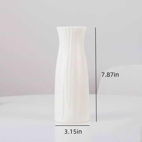 1Pc Nordic Flower Vase Minimalist Style Solid Color Plastic