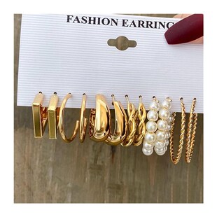 Earrings Fashion Earring hoop Earings Women set earing pearl