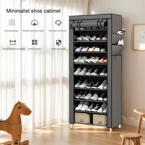 10 Layers Shoe Cabinet with ver Dustproof Shoes Storage Rack