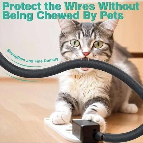 Dog and Cat Cord Protector 10ft ,Cable Sleeve for Easy Cord