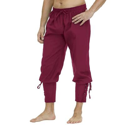 Medieval Pants Viking Costume for Men Women Pirate Trousers