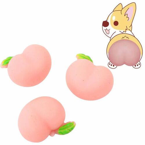 2/4/6 PCS Fun Mini Peach Butt Squeeze Fidget Soft Squishy Sr