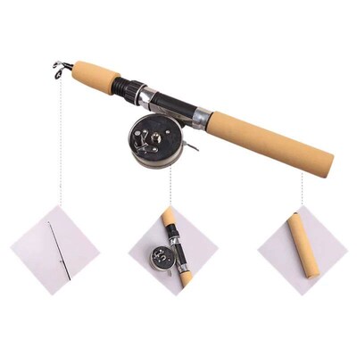 Winter Shrimp Fishing Rods Mini Ice Rod Metal Fishing Reels