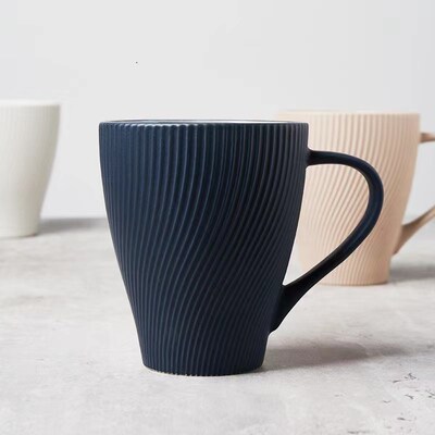 milk tea glass ceramic coffee mug cup cute cartoon spoon杯子
