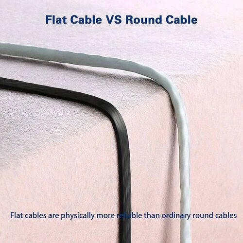 White Black Cat7 Flat Cable Ethernet Cat 7 6 20m 15m 10m 8m