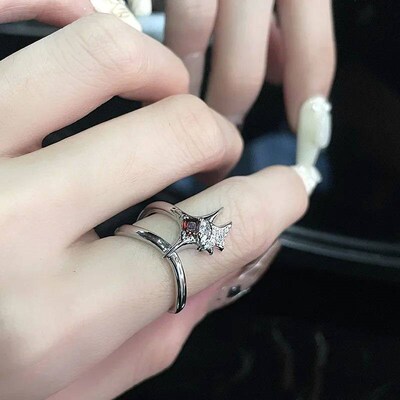 Pcs/Set Irregular Zircon Star Opal Rings YK Star Fox Tail