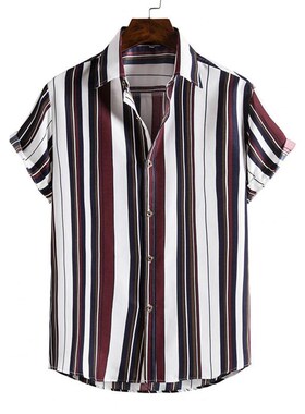 2021 Summer New Fashion Casual Men Stripes/e Printed Short S