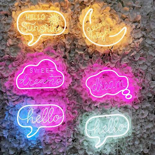 LED Neon Light Sign Dream Cloud Shaped Wedding Party Decorat