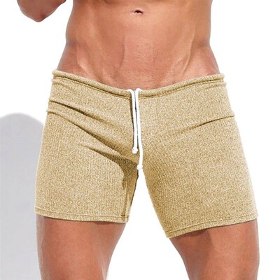 Mens Shorts Summer Causal Breathable Drawstring Short Pants
