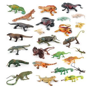 Realistic Reptile Animal Model Figurine Lizard Chameleon Cro