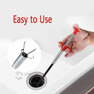 60cm Drain Snake Spring Pipe Dredging Tool Dredge nblocker D