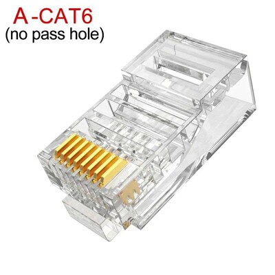 CAT6 1000Mbps RJ45 Pass Through Network Connectors Ethernet