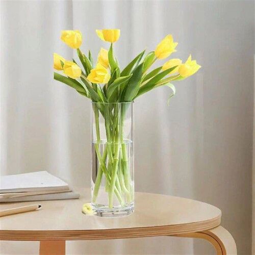 Acrylic Clear Cylinder Flower Vase Ornaments Tall Vase