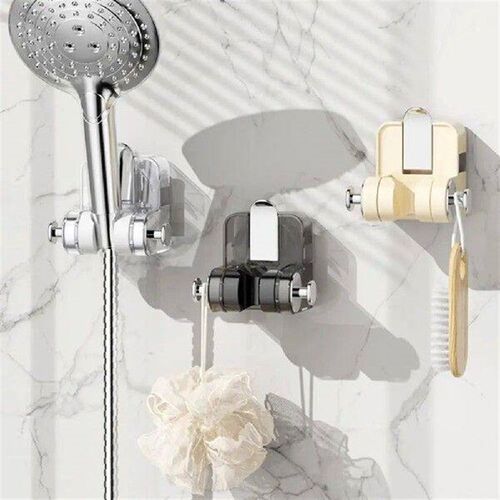 Adjustable Shower Caddy with Hook Universal Fit Shower Head