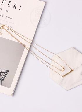 。Simple  natural and personalized multi-layer Pendant Neckl
