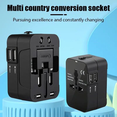 Global Universal Conversion Travel Plug USB Sockets EU US AC