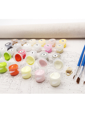 RUOPOTY Frame River Light DIY Painting By Numbers Kit Landsc