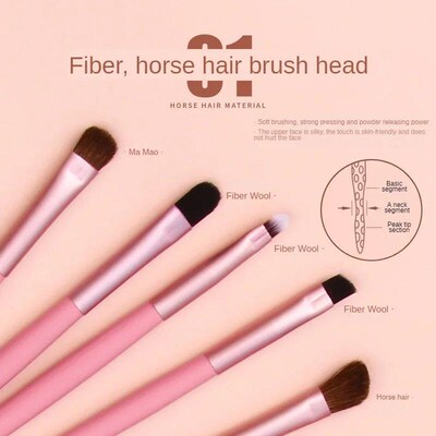 5 Pc Makeup Brushes Tool Set Eyeshadow Concealer Eyebrow Lip