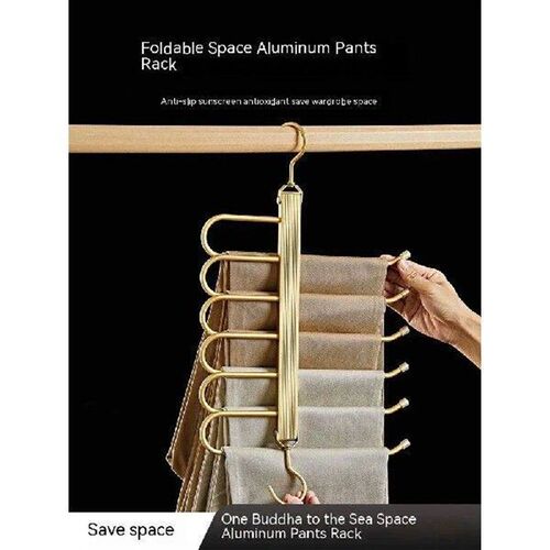 Pants Hanger with 6 Layers Space Saving Clothes Jeans
