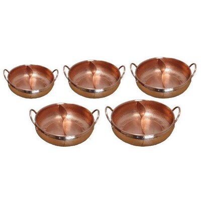 Double Flavor Hotpot Hammered Soup Cookware with Divider