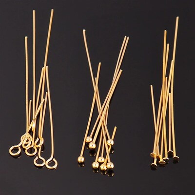 100pcs Stainless Steel Head pins Eye Pins Findings For