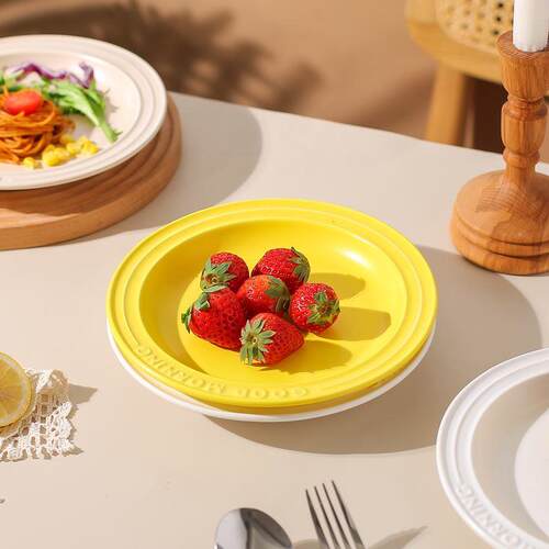 New ceramic tableware set soup bowl fish dish spoon